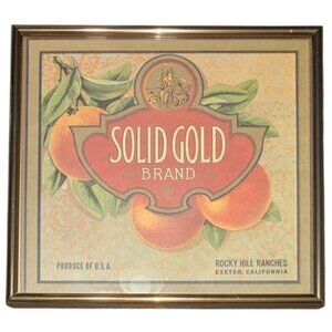 Solid Gold Brand Rocky Hill Ranches Framed Art Print Oranges kitchen